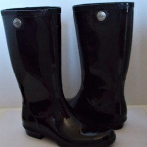 UGG Australia SHAYE Tall RainBoots Black NEW !